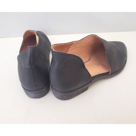 Free People Royale Flats Cutout Leather Pointed Toe Black Size 37 - Picture 3 of 5